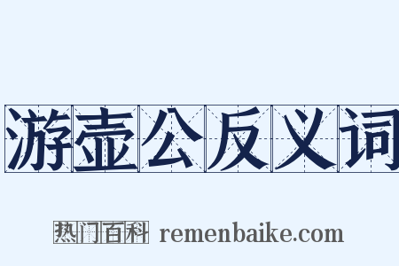 游壶公反义词是什么意思的图片